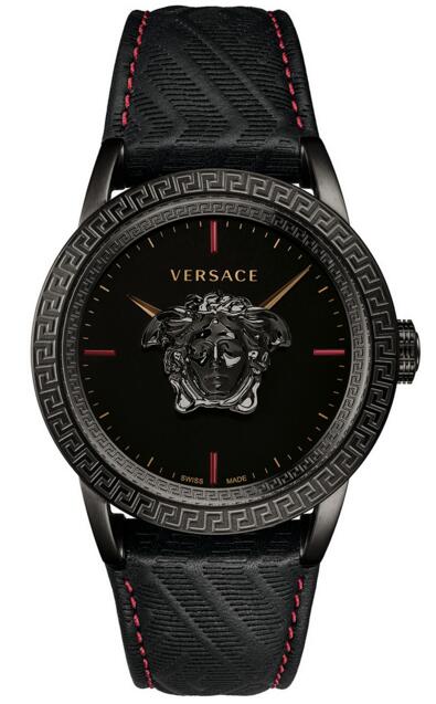 Review Versace Palazzo Empire VERD00218 Black Leather 43mm watch Price - Click Image to Close